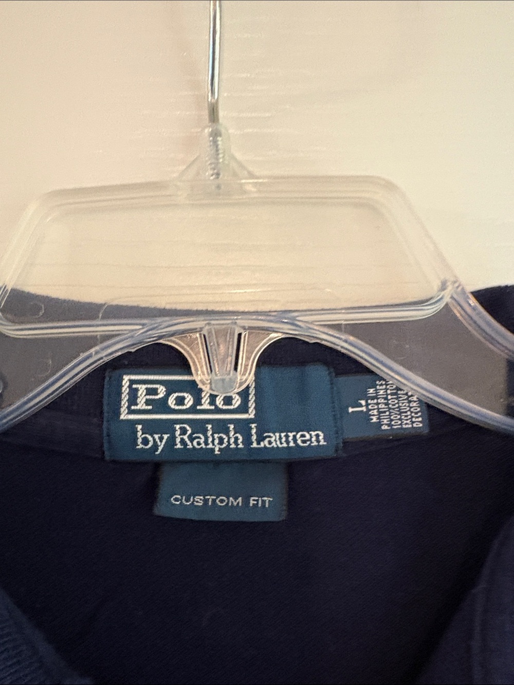 Polo Ralph Lauren Big Pony Sash Polo Mens L Navy Blue Green Diagonal Stripes Y2K - Picture 3 of 5